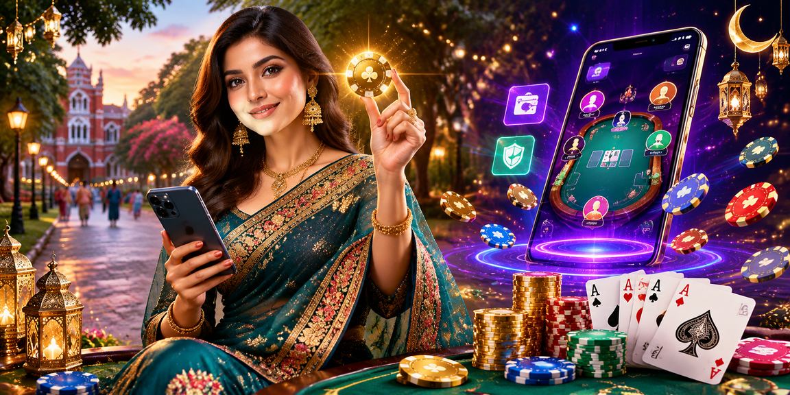 রাজশাহীতে শাড়ি পরিহিত খেলোয়াড়ের পোকার গেমের দৃশ্য